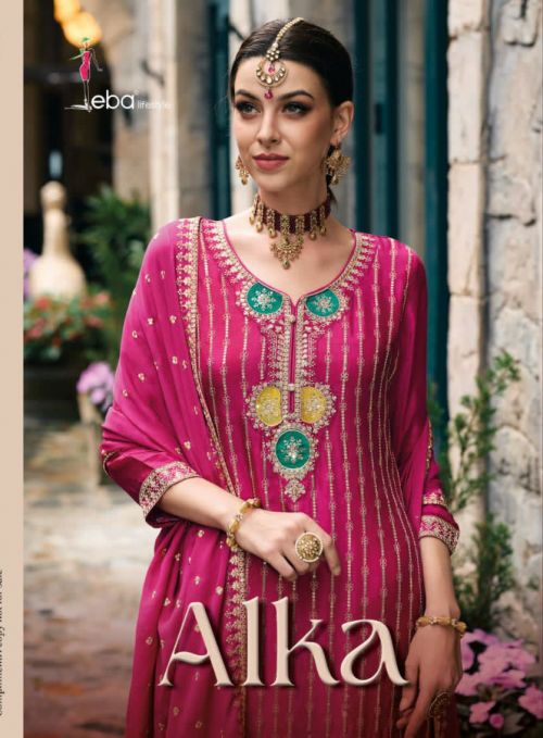 Eba Alka Heavy Emboidery Work Designer Salwar Kameez Collection