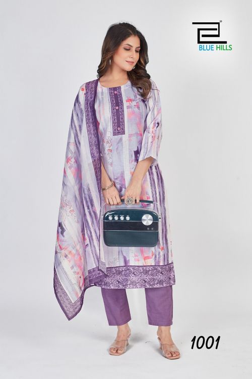 Blue Hills Dollar Digital Printed Cotton Kurti Pant With Dupatta
