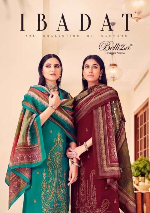 Belliza Ibadat Premium Cotton Designer Dress Material Collection