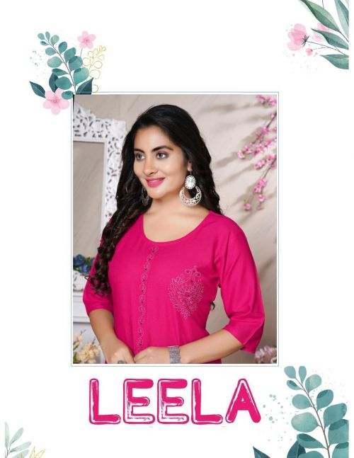 Trendy Leela Rayon Casual Wear Kurti Collection