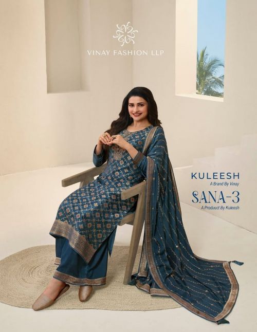 Vinay Kuleesh Sana 3 Jacquard Emboridery Salwar Kameez Collection