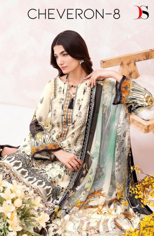 Deepsy Cheveron 8 Cotton Pakistani Salwar Kameez Collection