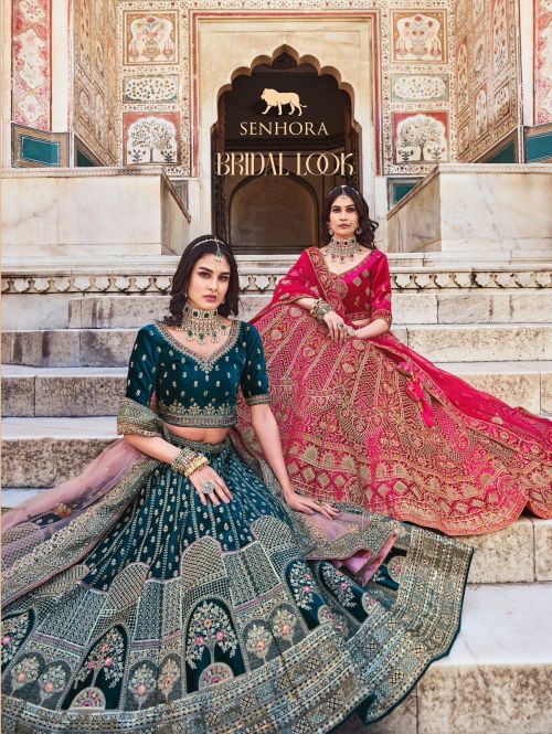 Senhora Bridal Look Velvet Designer Wedding Lehenga Collection