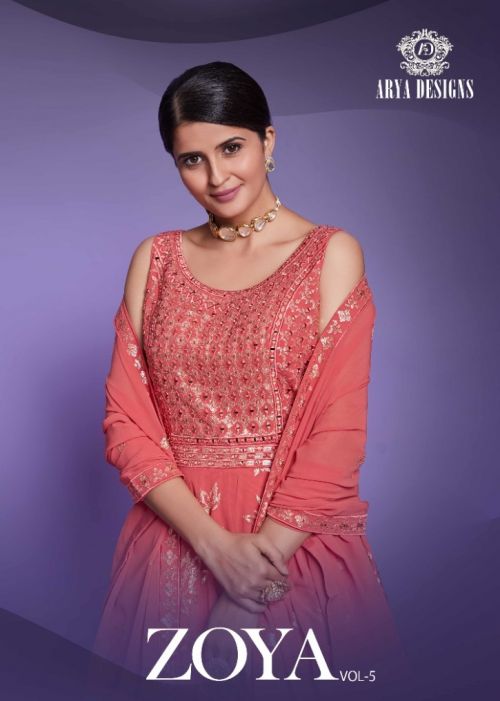 Arya Zoya Vol 5 Designer Wedding Wear Gown With Dupatta Collection