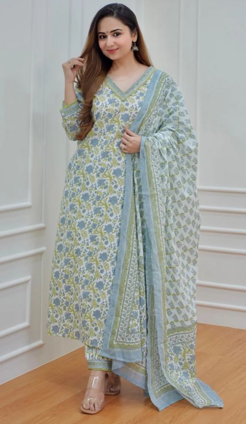 Dhruvi 78 Ethnic Daily Wear Kurti Pant With Dupatta Collection