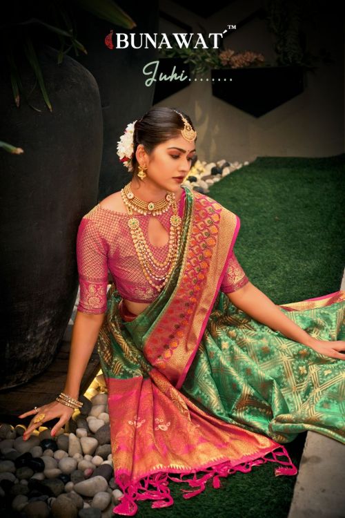 Bunawat Juhi Designer Organza Embroidered Saree Collection