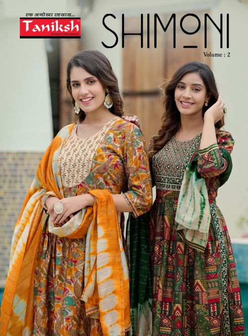 Taniksh Shimoni Vol 2 Embroidery Long Kurti Bottom With Dupatta Collection