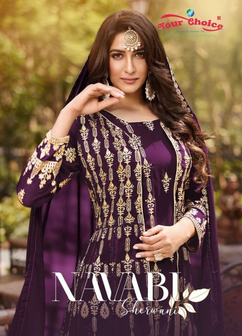 Your Choice Navabi Sherwani Georgette Designer Salwar Kameez