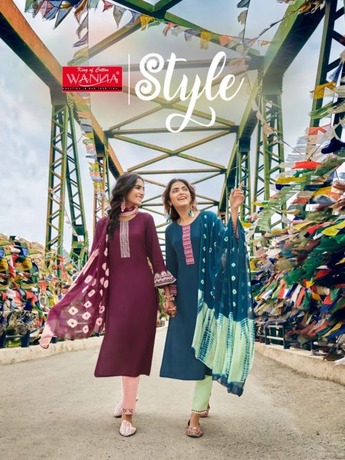 Wanna Style Rayon Kurti With Pant And Dupatta Collection