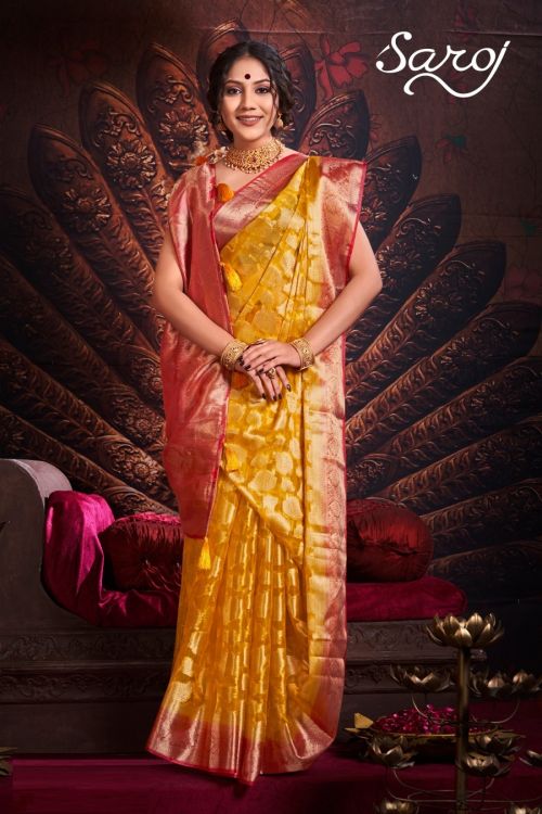Saroj Prasadam Vol 1 Rich Pallu Organza Saree Latest Collection