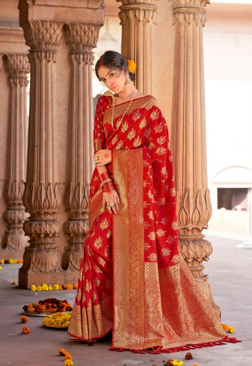 Rajpath Aasmaan Silk Weaving Traditional Saree Collection