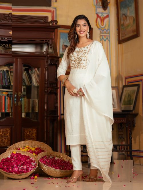 Kaya Meher Vol 3 Fancy Designer Ready Made Kurti Set