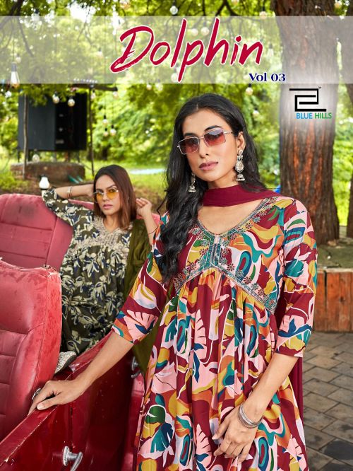 Blue Hills Dolphin Vol 3 Alia Cut Designer Ready Made Kurti Collection