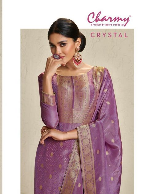 Zisa Charmy Crystal Designer Jacquard Salwar Kameez Collection