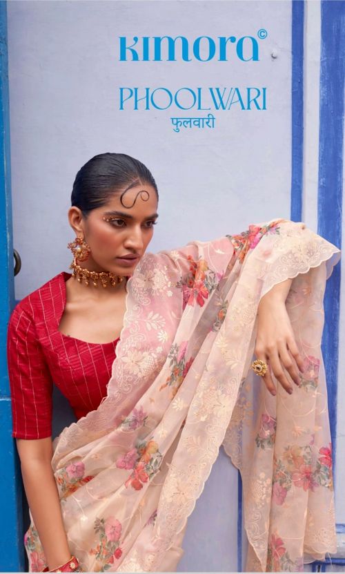Kimora Phoolwari Designer Soft Tissue Silk Saree Collection