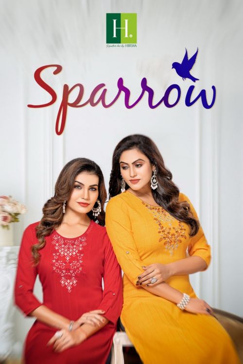 Hirwa Sparrow Embroidery Designer Long Kurti Collection