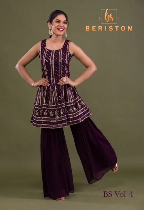 Beriston Bs Vol 4 Sleeveless Ready Made Salwar Suit Collection