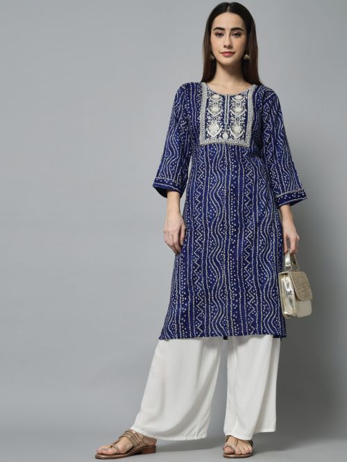 Vredevogel Bandhani Special Cotton Casual Wear Kurti Collection