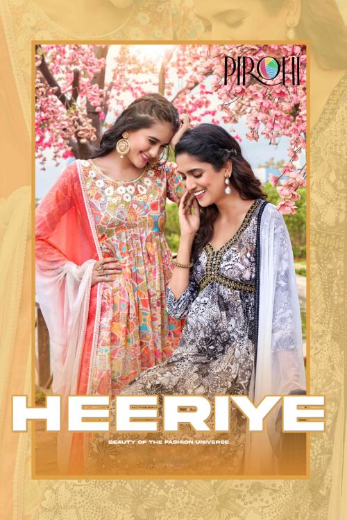 Pirohi Heeriya Fancy Cotton Alia Cut Kurti Pant With Dupatta Collection