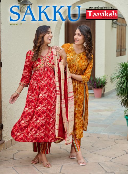 Taniksh Sakku Vol 2 Fancy Embroidery Kurti Pant With Dupatta Collection