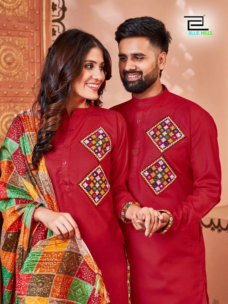 Blue Hills Navratri Twinning Ready Made Couple Matching Collection