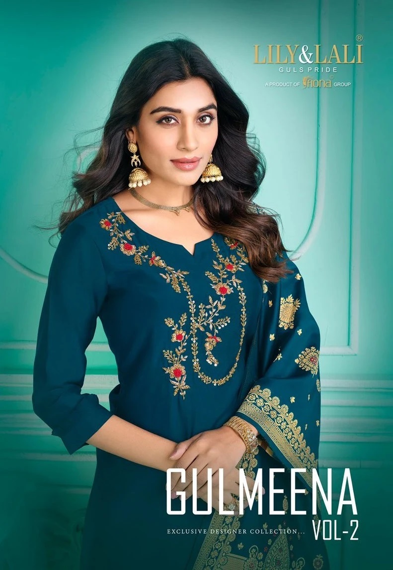 Lily And Lali Gulmeena Vol 2 Exclusive Ready Made Kurti Set