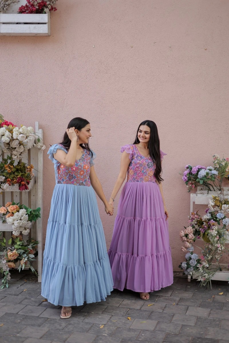 Madhvi Vol 9 Fancy Long Gown Collection
