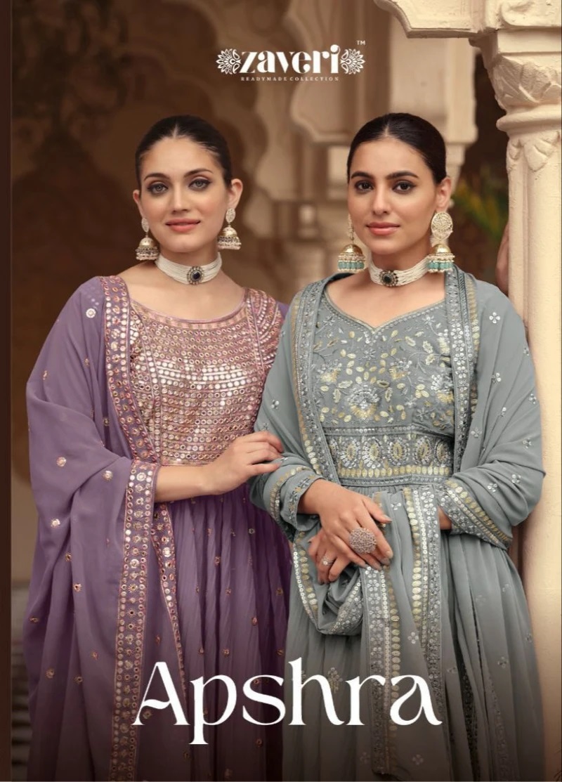 Zaveri Apshra Party Wear Embroidery Ready Made Gown Collection