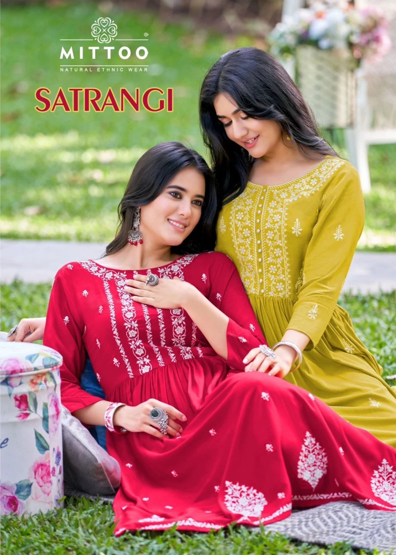 Mittoo Satrangi Heavy Rayon Designer Kurti