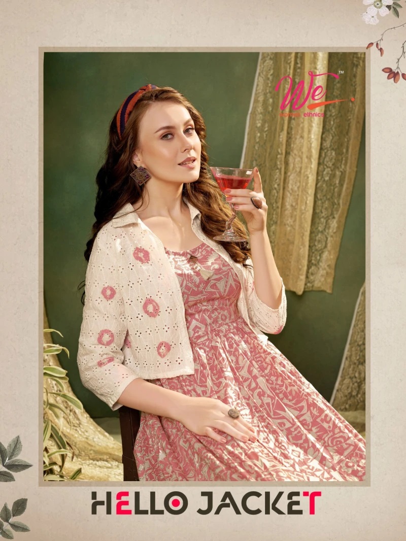 We Hello Jacket Ethnic Wear Printed Designer Kurti Collection