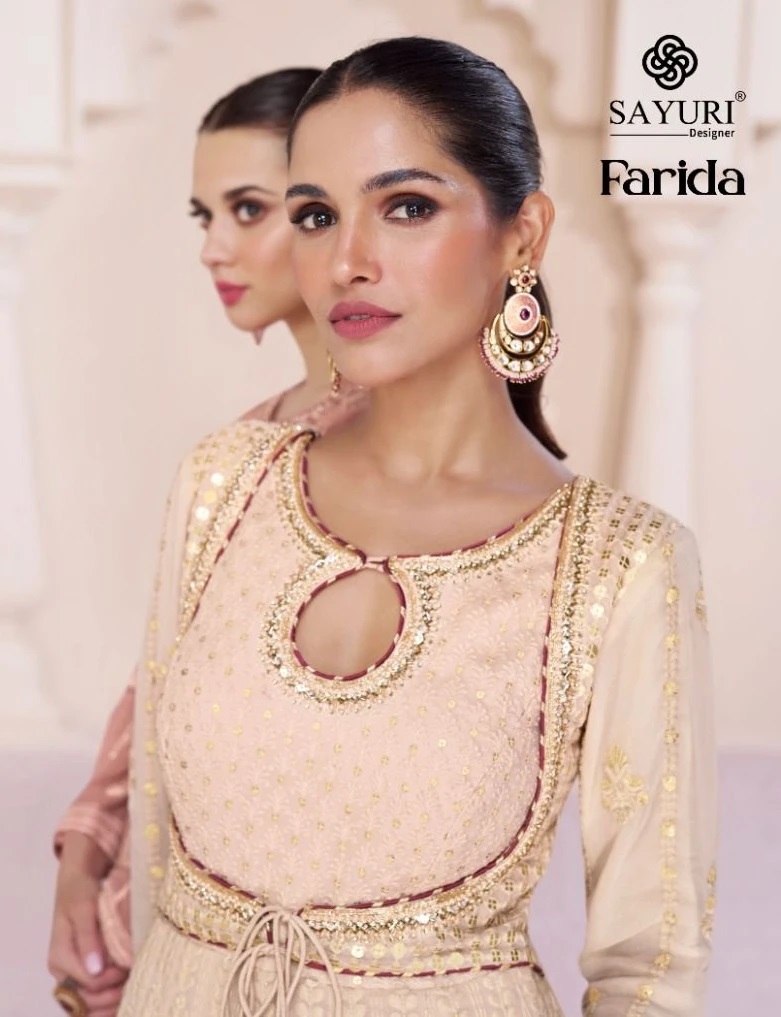 Sayuri Farida Georgette Embroidery Designer Gown Collection