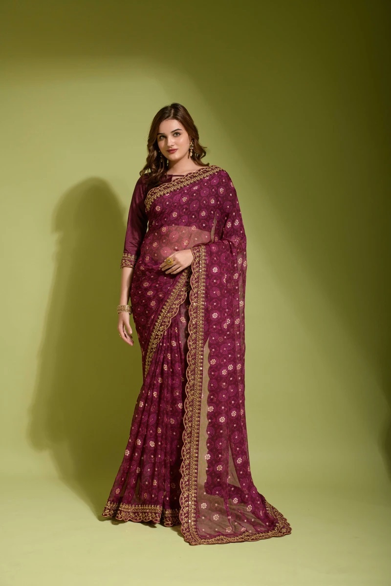Velly Vol 2 Flower Print Georgette Designer Saree Collection