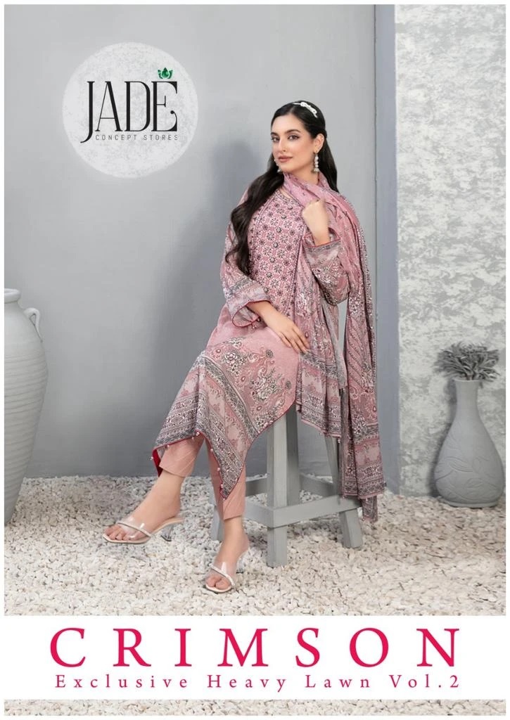Jade Crimson Vol 2 Lawn Cotton Dress Material Collection