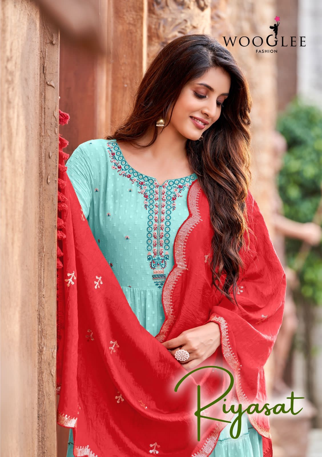 Wooglee Riyasat Long Anarkali Kurti With Dupatta Collection