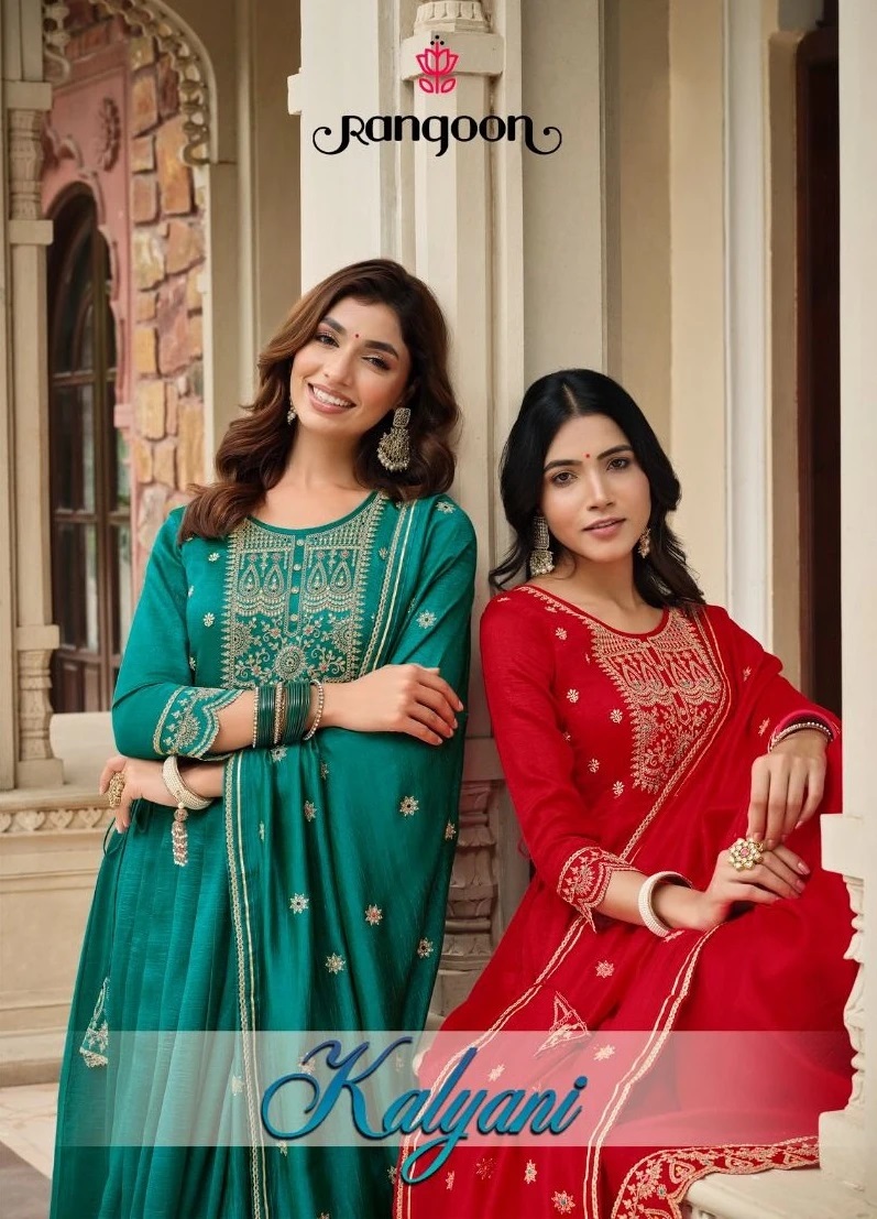 Rangoon Kalyani Exclusive Anarkali Kurti Bottom With Dupatta Collection