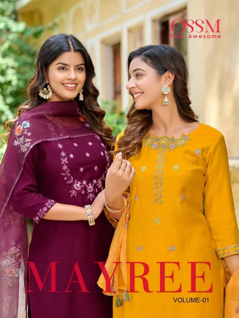 Ossm Mayree Fancy Kurti Pant With Dupatta Collection