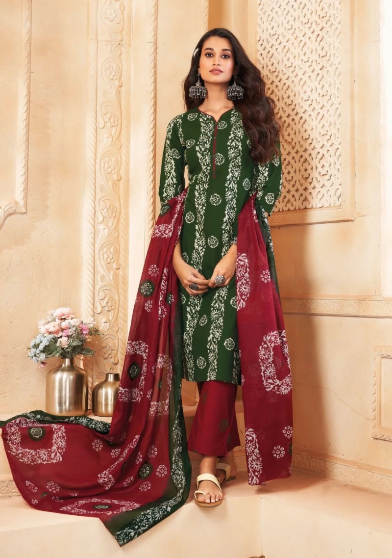 Suryajyoti Pehnava Vol 4 Batik Print Cotton Dress Material Collection