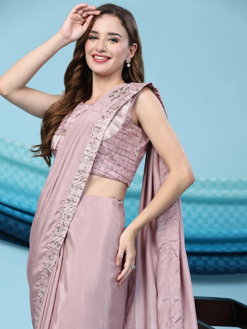 Amore Trends 247 Ready To Wear Embroidery Designer Saree Collection