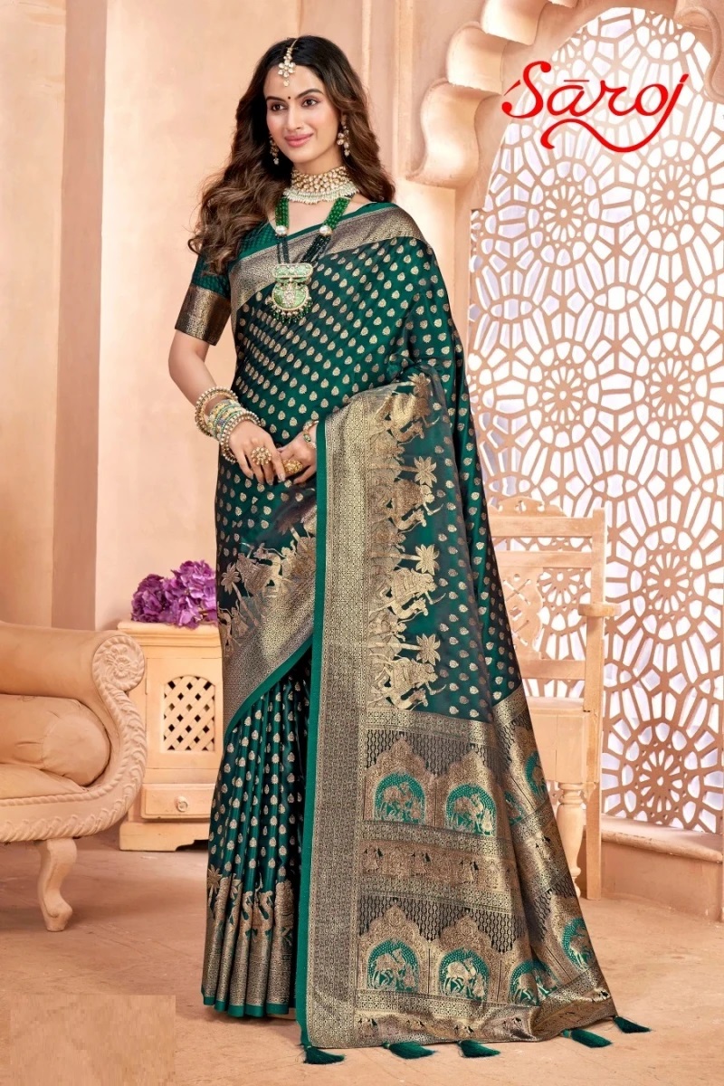 Saroj Panachee Jacquard Banarasi Silk Saree Collection