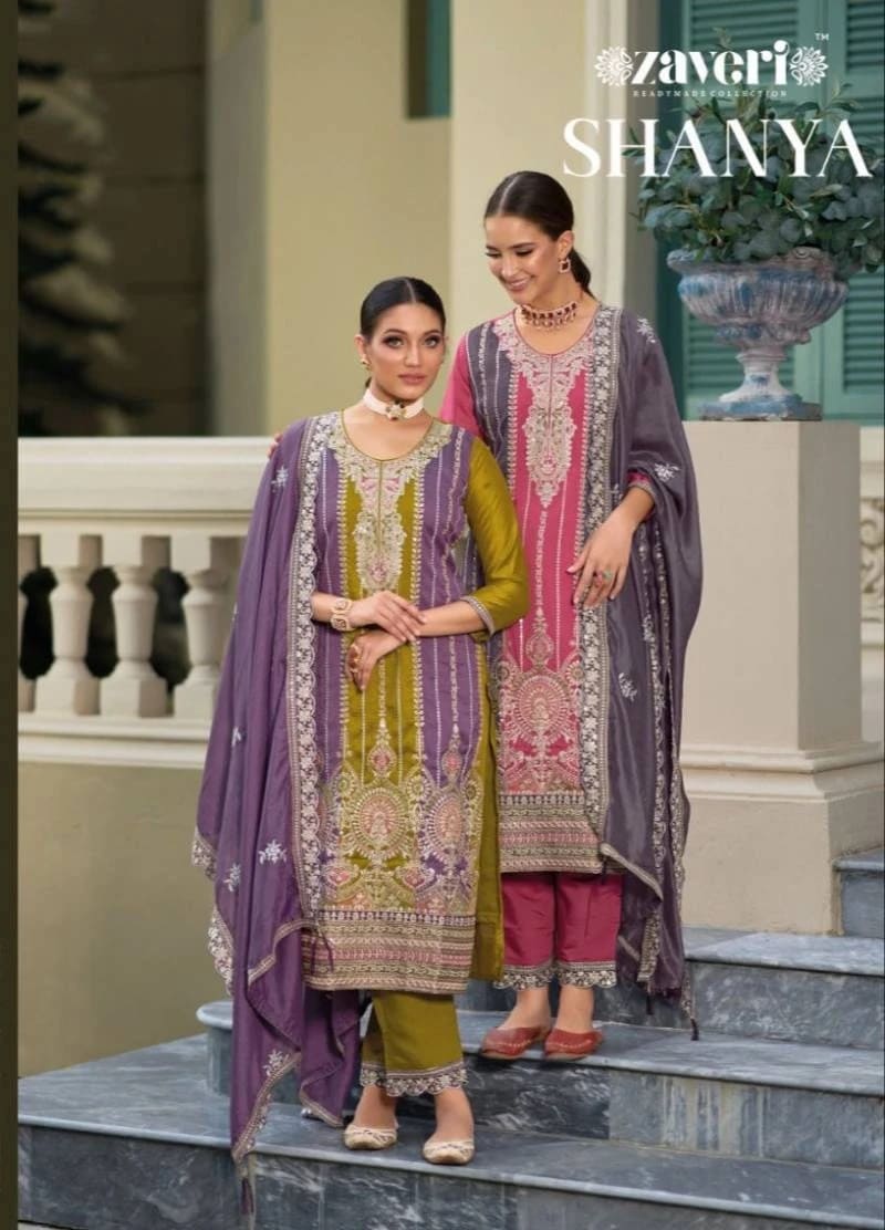 Shanya Zaveri Embroidery Silk Ready Made Suite Collection
