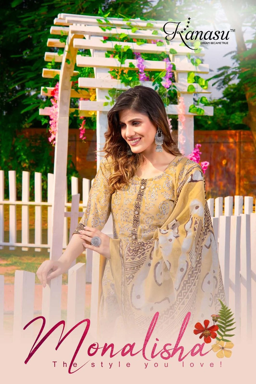 Kanasu Monalisha Cotton Kurti Pant With Dupatta Collection