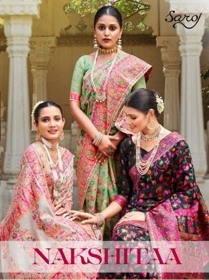 Saroj Nakshitaa Printed Cotton Saree Collection