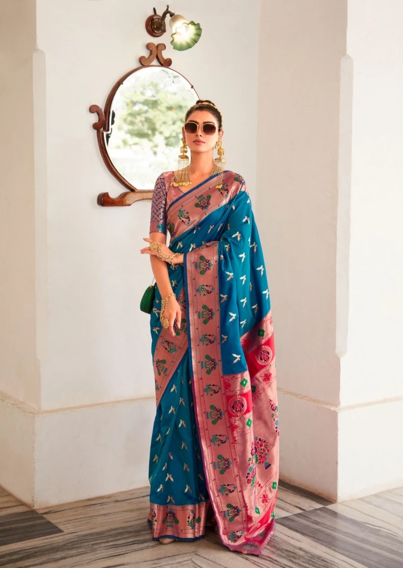 Rajpath Love Birds Silk Paithani Saree Collection
