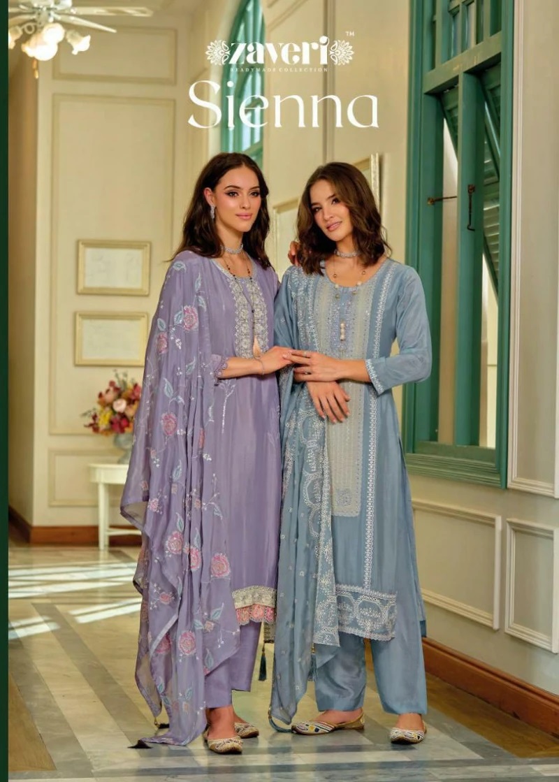 Zaveri Sienna Premium Silk Embroidery Kurti Pant With Dupatta Collection