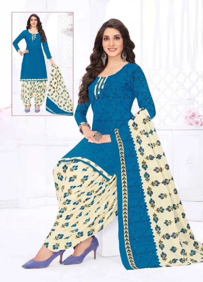 Rangoli Vol 1 Avkash Cotton Ready Made Patiala Suit Collection