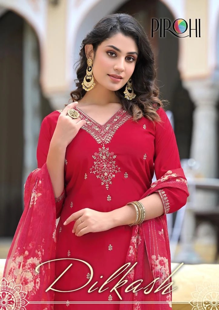 Pirohi Dilkash Vol 1 Silk Designer Kurti Pant With Dupatta Collection