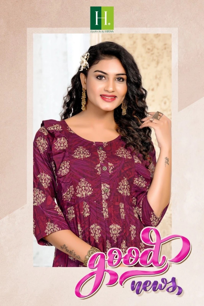 Hirwa Good News Feeding Wear Anarkali Kurti Collection