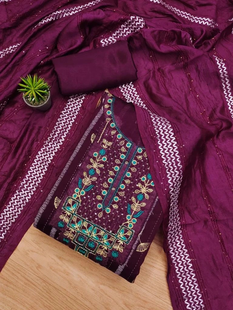 Inaya Suits 501 Fancy Neck Work Dress Material Collection