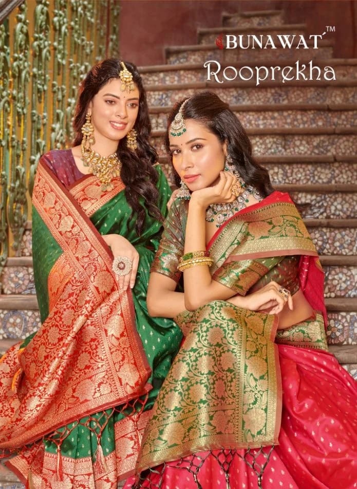 Bunawat Rooprekha Wedding Saree Banarasi Wholesale Collection