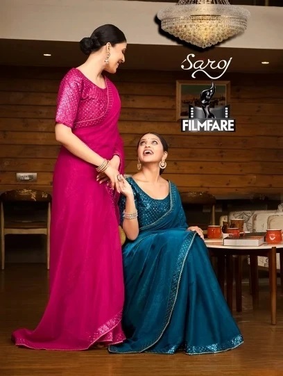 Saroj Filmfare Simmer 2 Chiffon Fancy Saree Collection